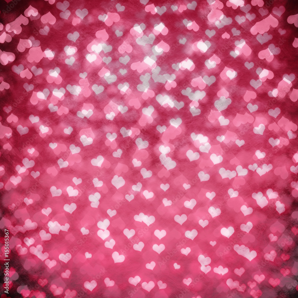 Shiny hearts bokeh light Valentine's day background