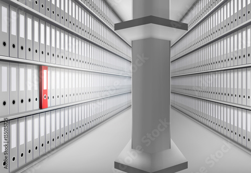 Folders in archive. Vector illustration.