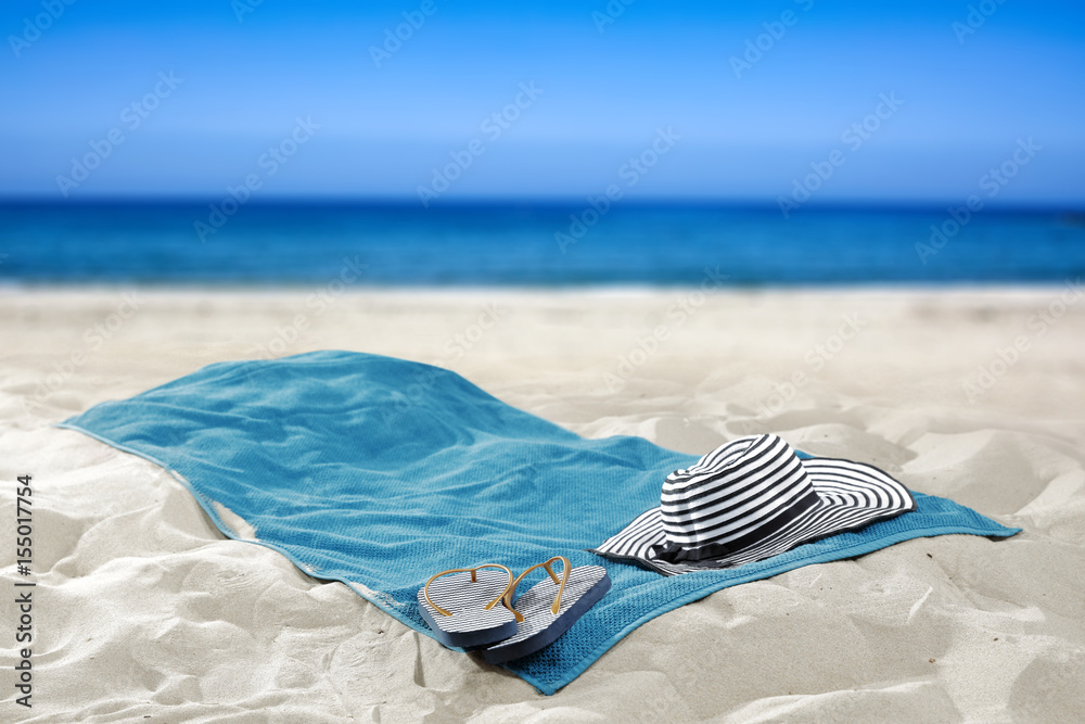 Obraz premium towels on sand 