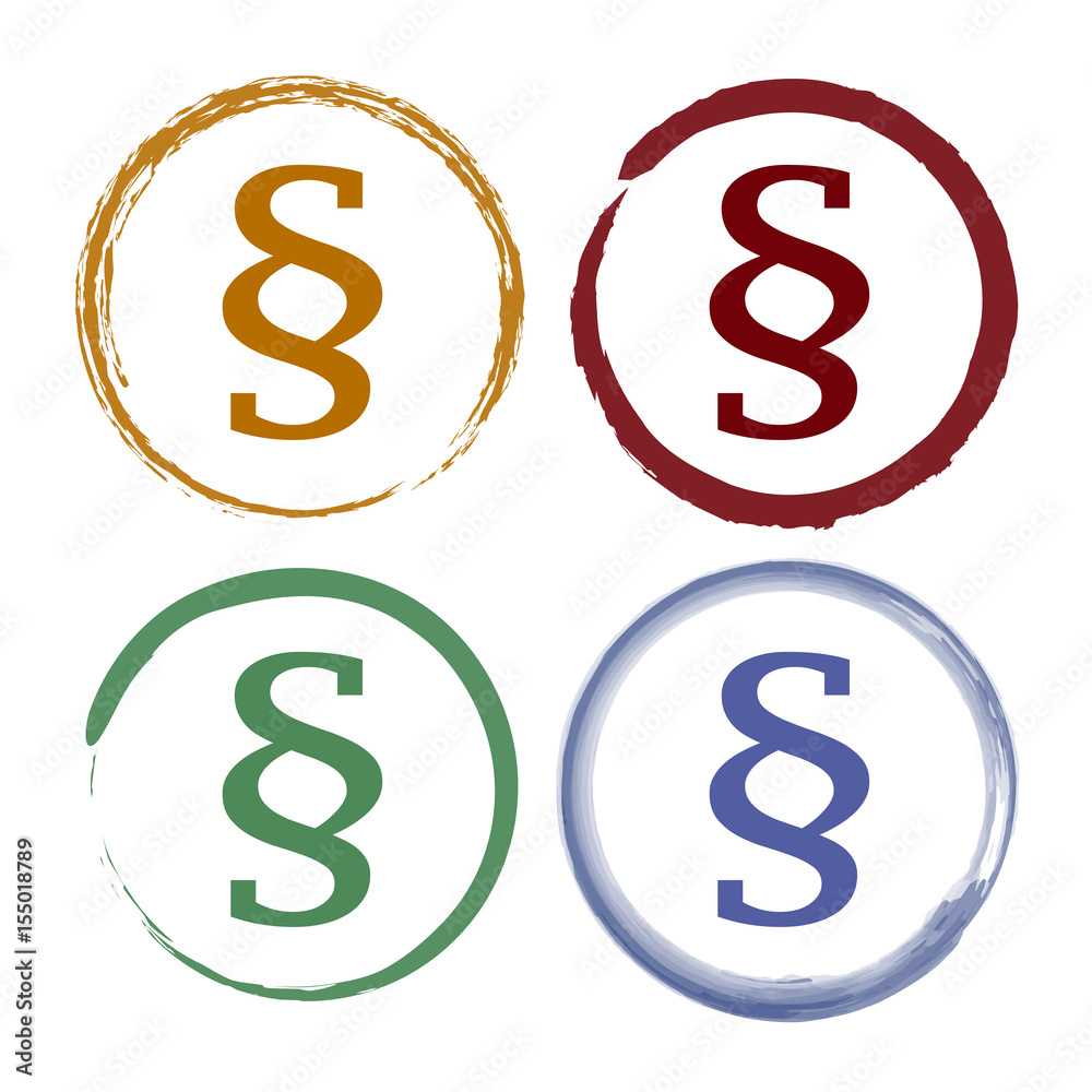 Pinselstrich Icon Set - Paragraph - Recht Pinselstrich Icon Set - Paragraph - Recht