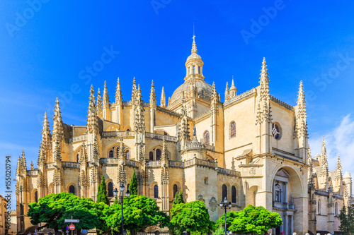 Cathedral de Santa Maria de Segovia in the historic city of Segovia, Castilla y Leon, Spain. photo