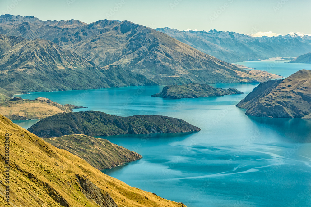 Fototapeta premium Lake Wanaka, view from Roys Peak. New Zealand