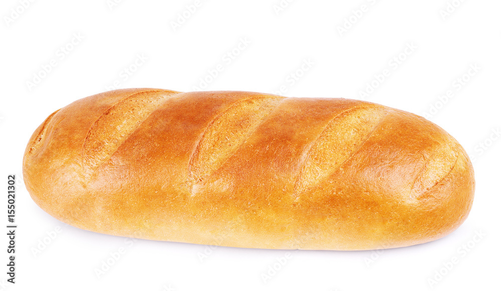 bread (loaf) isolated on white background.