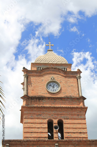 Torre del templo parroquial. Eb  jico  Antioquia  Colombia.