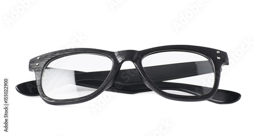 Pair of optical glasses isolated