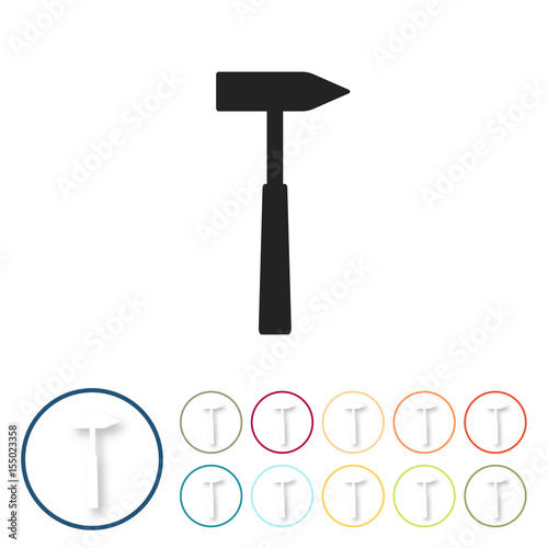 Bunte 3D Buttons - Hammer