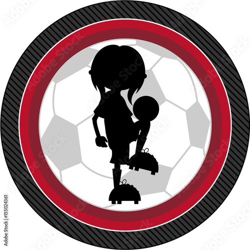 Soccer - Football Player in Silhouette