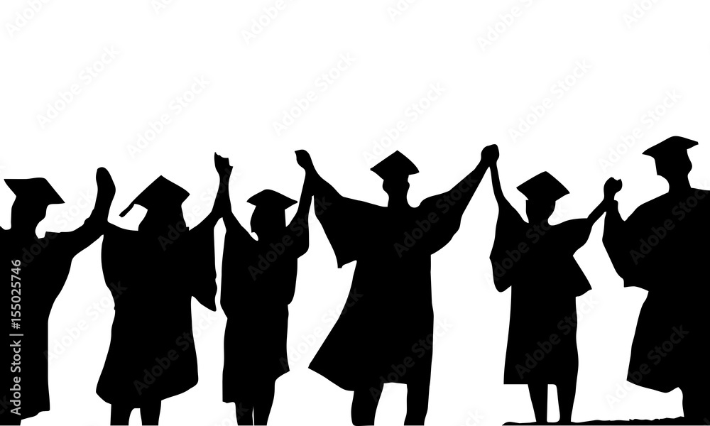 Graduation Students Silhouettes 