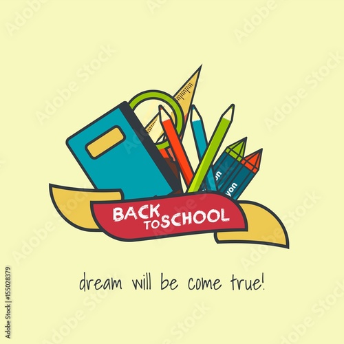 Back To School Icon Vector photo