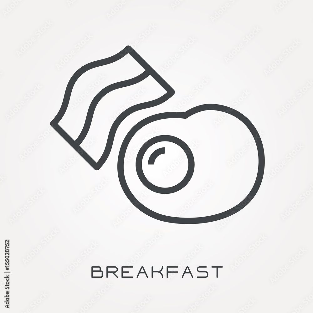 Line icon breakfast Line icon breakfast