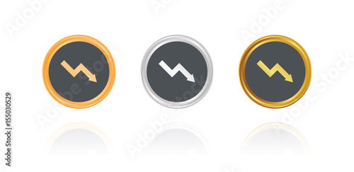 Abstieg - Bronze, Silber, Gold Buttons