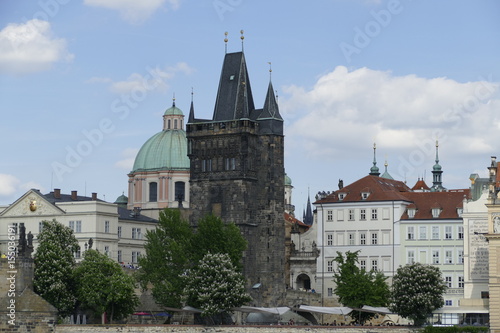 bridge tower on lesser town in prague