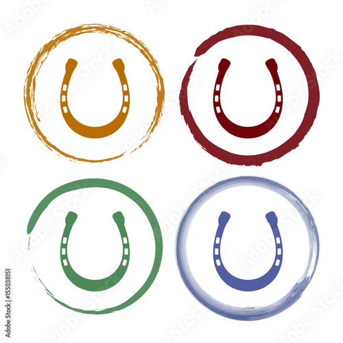 Pinselstrich Icon Set - Hufeisen