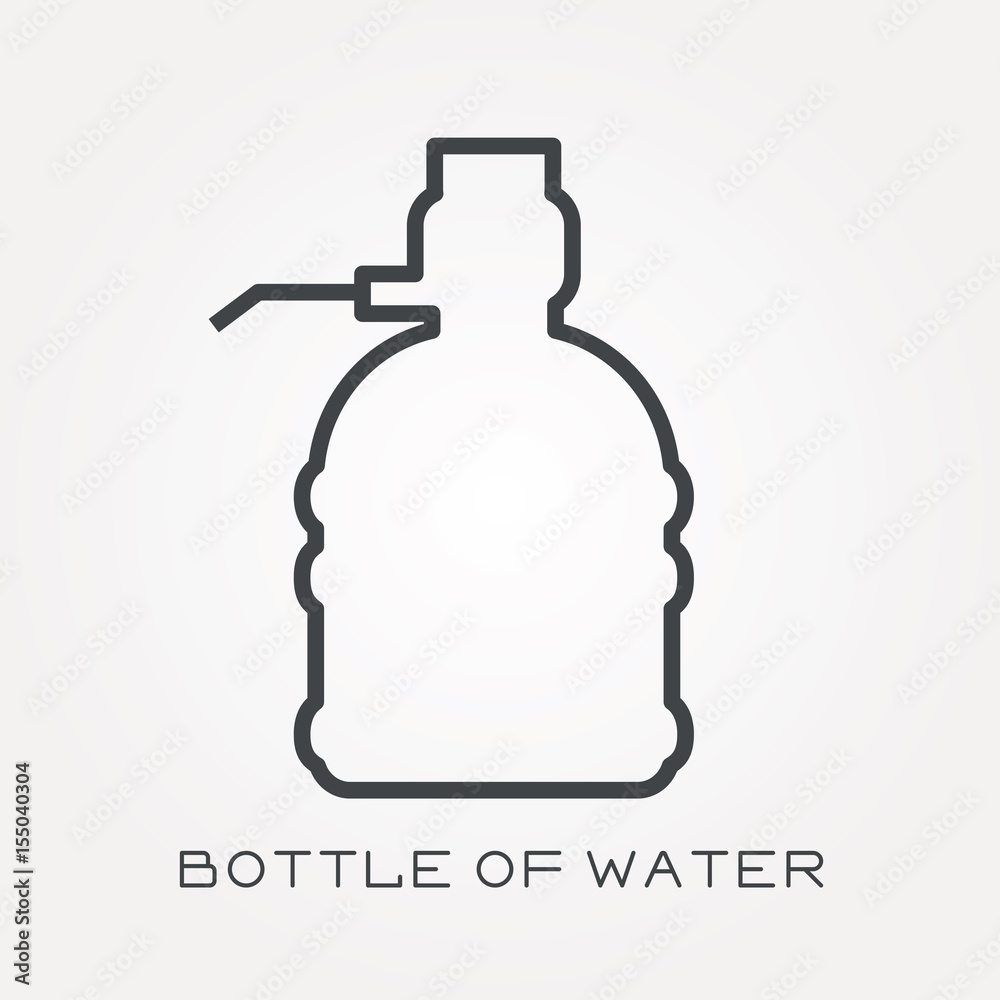Line icon bottle of water Line icon bottle of water