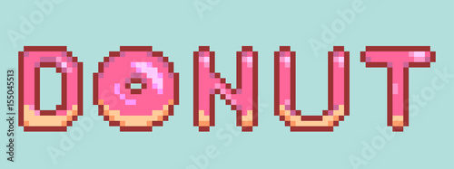 Pixel art donut