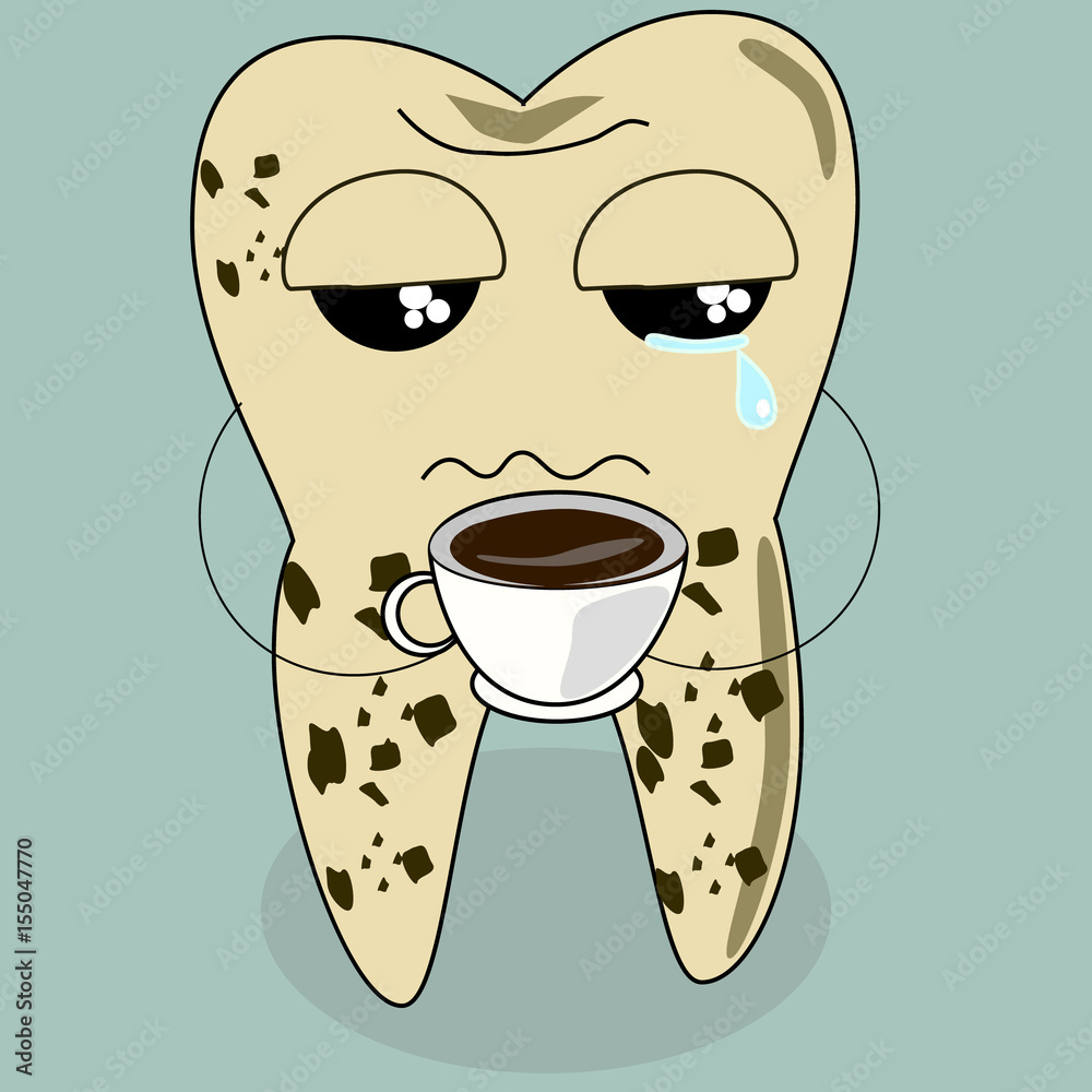 dental-cartoon-vector-teeth-problem-from-coffee-stock-vector-adobe-stock