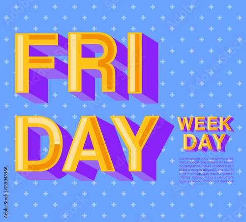 Friday with colorful elements   Vector Illustration