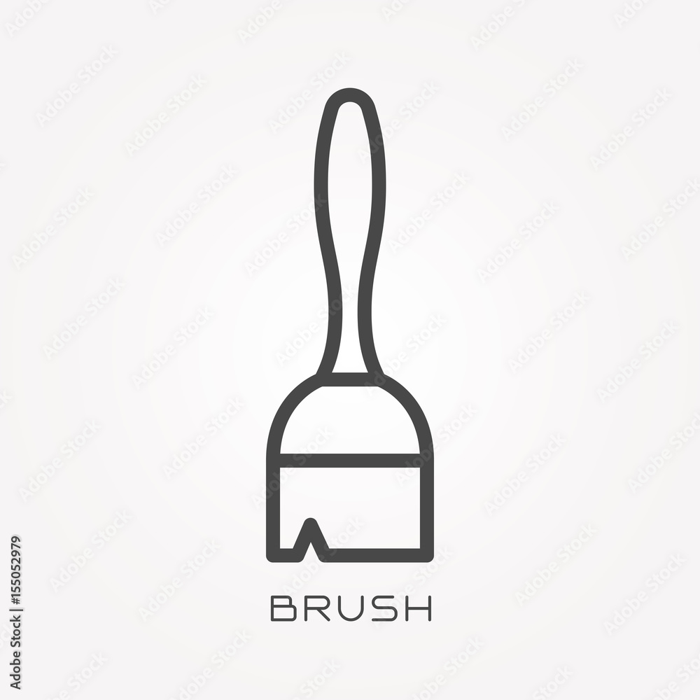 Line icon brush Line icon brush