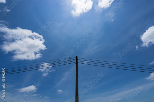 Wallpaper Mural Electric pole blue sky Torontodigital.ca