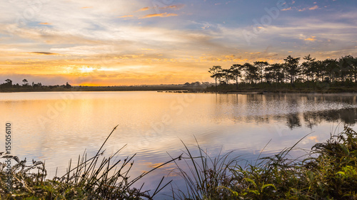 Twilight time with lake