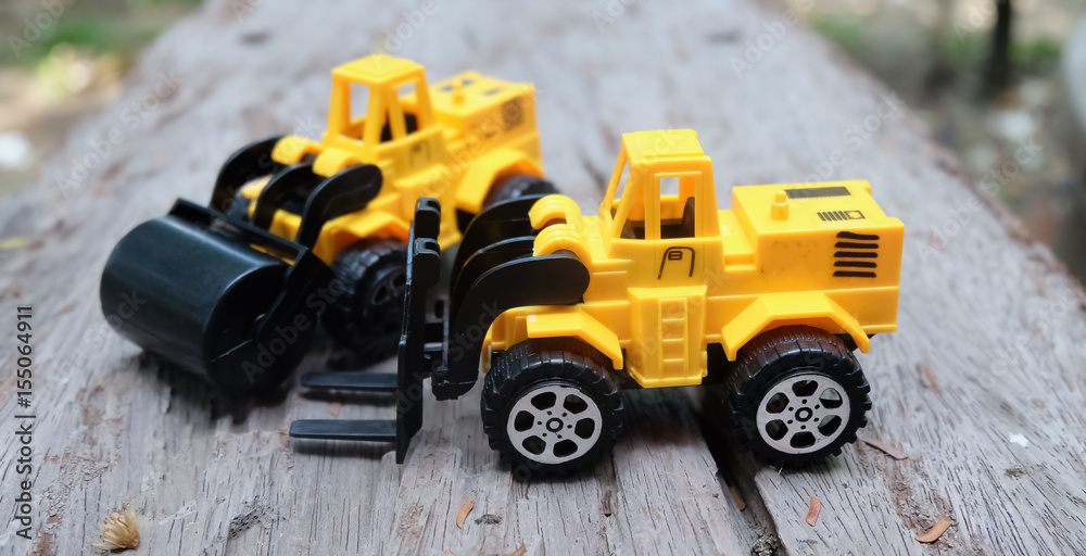 small track toys model from chidren and kids close up small track toys model from chidren and kids close up