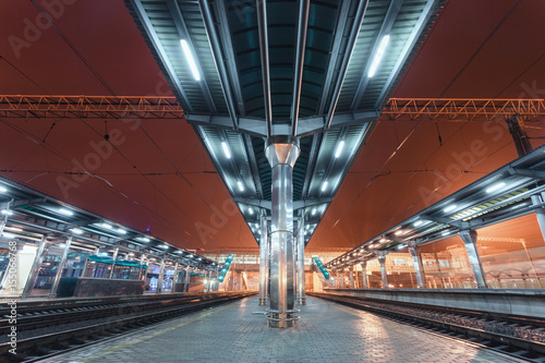 Modern futuristic railway s...