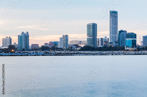 View of metropolitan George Town city, Penang