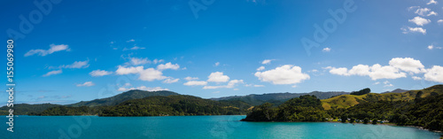 Hills and the sea in New Zealand