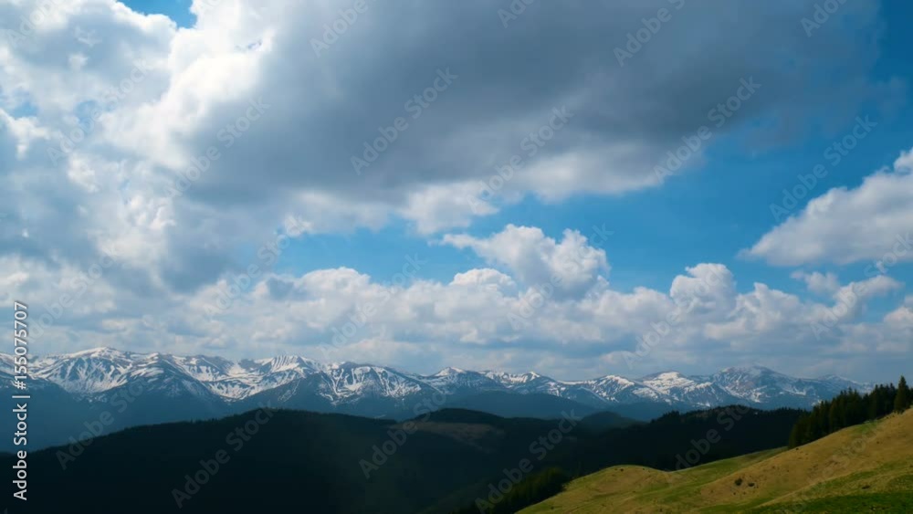 Mountain landscape and clouds time lapse Mountain landscape and clouds time lapse