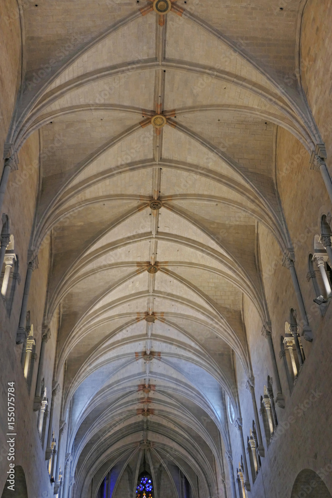 Girona Basilica  publica de San Felix o San Feliu techo decorado data de los 1ºtiempos del cristianismo en España