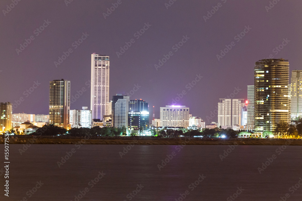 Fototapeta premium View of metropolitan George Town city, Penang