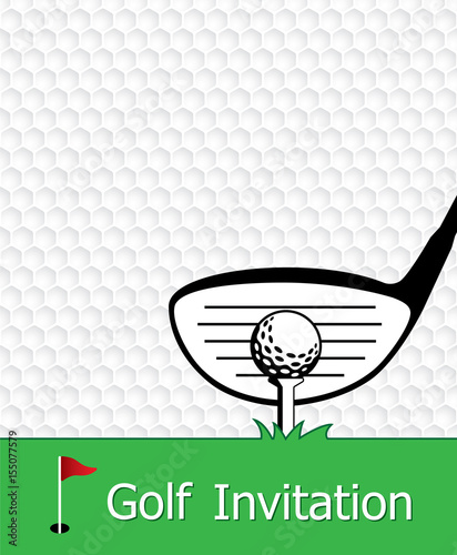 Golf invitation flyer template graphic design