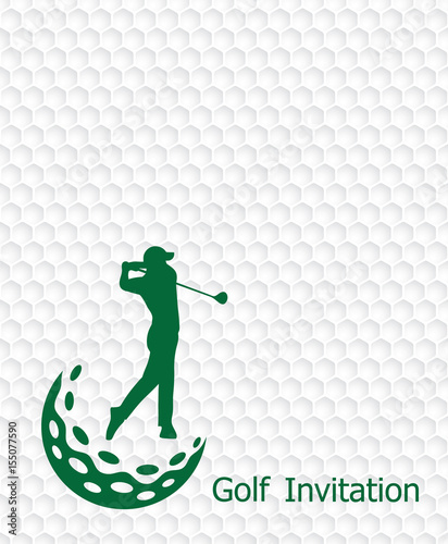 Golf invitation flyer template graphic design