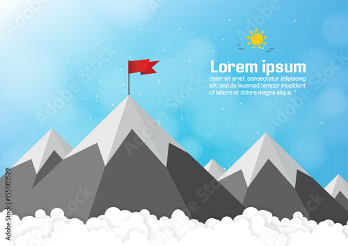 Business concept. Vector success or leadership