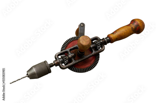 New handy drill isolated on white. Clipping path included.