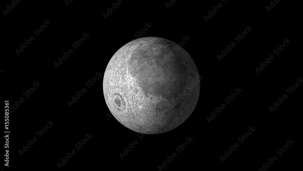 moon rotation with black background loop in 4k moon rotation with black background loop in 4k