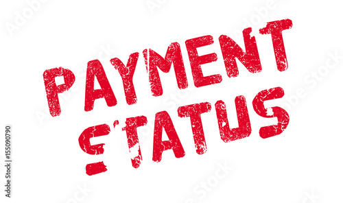 Payment Status rubber stamp. Grunge design with dust scratches. Effects can be easily removed for a clean, crisp look. Color is easily changed.