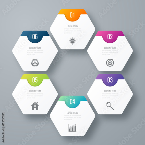 Vector illustration infographics six options