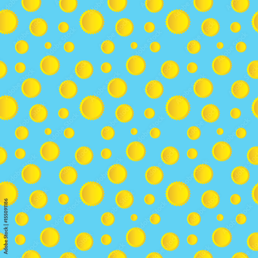 Vector illustration of a pattern with paper sun Vector illustration of a pattern with paper sun