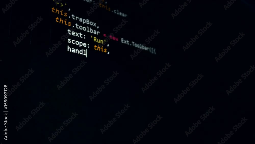 Data code scrolling on computer screen. 4K. Computer Security concept. Data code scrolling on computer screen. 4K. Computer Security concept.