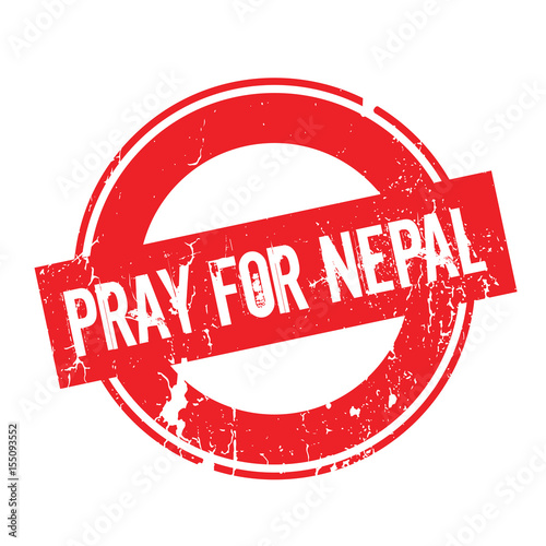 Pray For Nepal rubber stamp. Grunge design with dust scratches. Effects can be easily removed for a clean, crisp look. Color is easily changed.