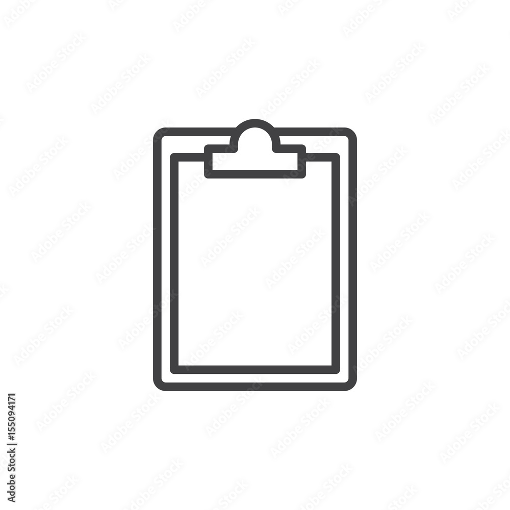 Clipboard line icon, outline vector sign, linear style pictogram isolated on white. Symbol, logo illustration. Editable stroke. Pixel perfect Clipboard line icon, outline vector sign, linear style pictogram isolated on white. Symbol, logo illustration. Editable stroke. Pixel perfect