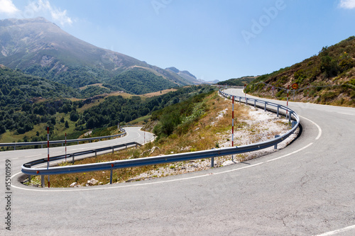 Bilde på lerret Curvy road in mountains