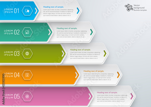 Infographics Vector Background 5-Step Process 