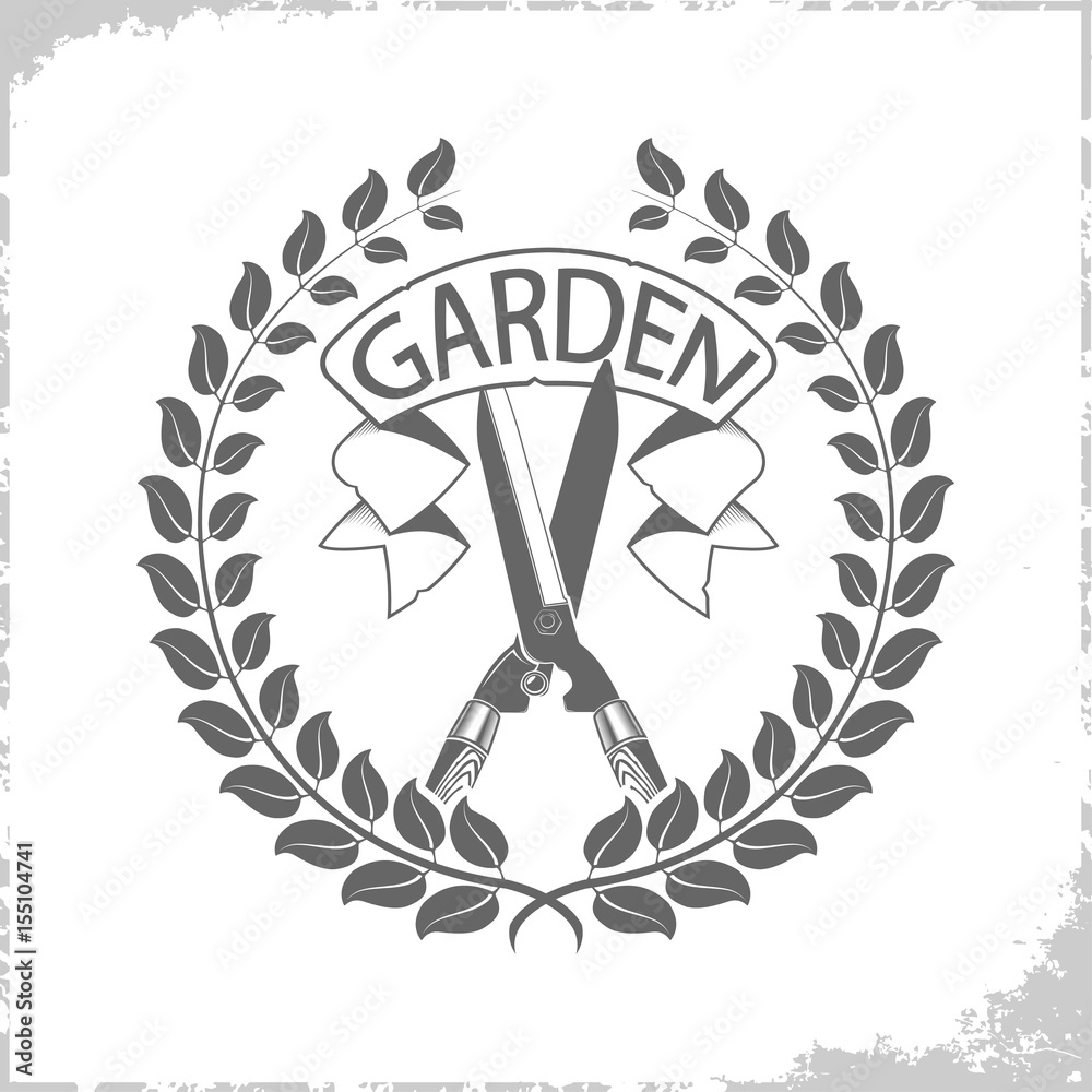 Fototapeta premium Garden monochrome logo