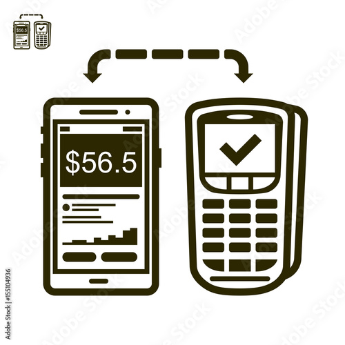 Mobile payment and Terminal payment vector