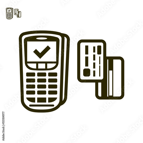 Terminal payment and cards vector