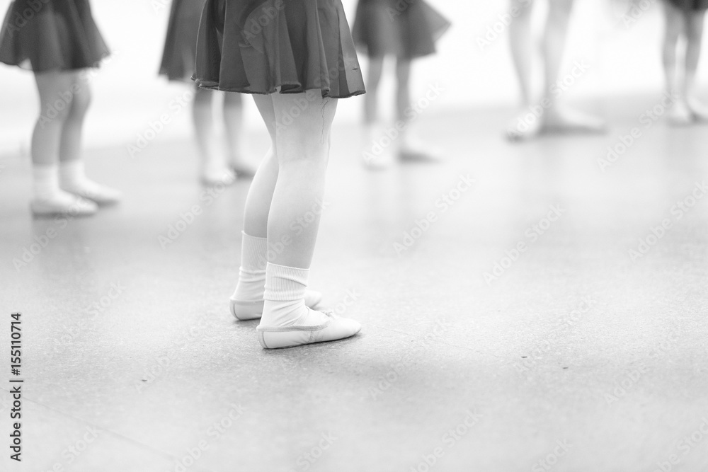 Fototapeta premium Little children at a rehearsal in a dance studio.