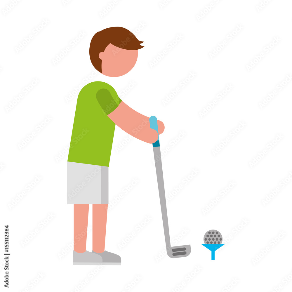 ethlete practicing golf avatar vector illustration design ethlete practicing golf avatar vector illustration design