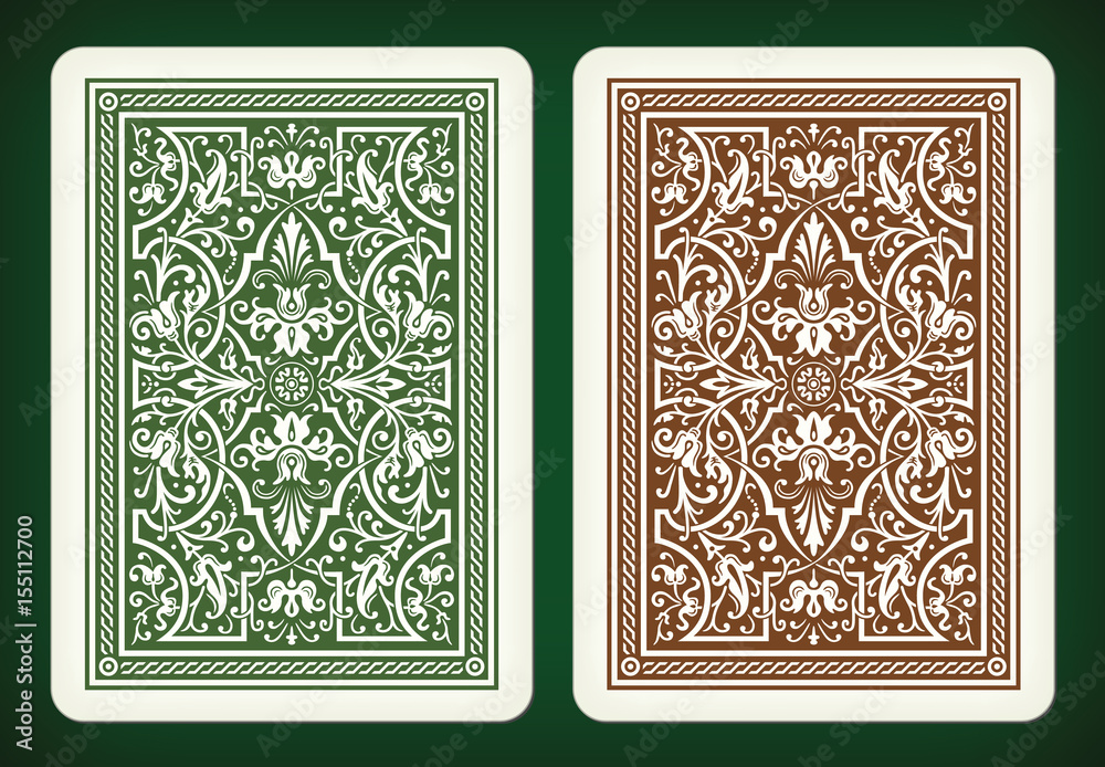 Fototapeta premium Back side design - playing cards vector illustration